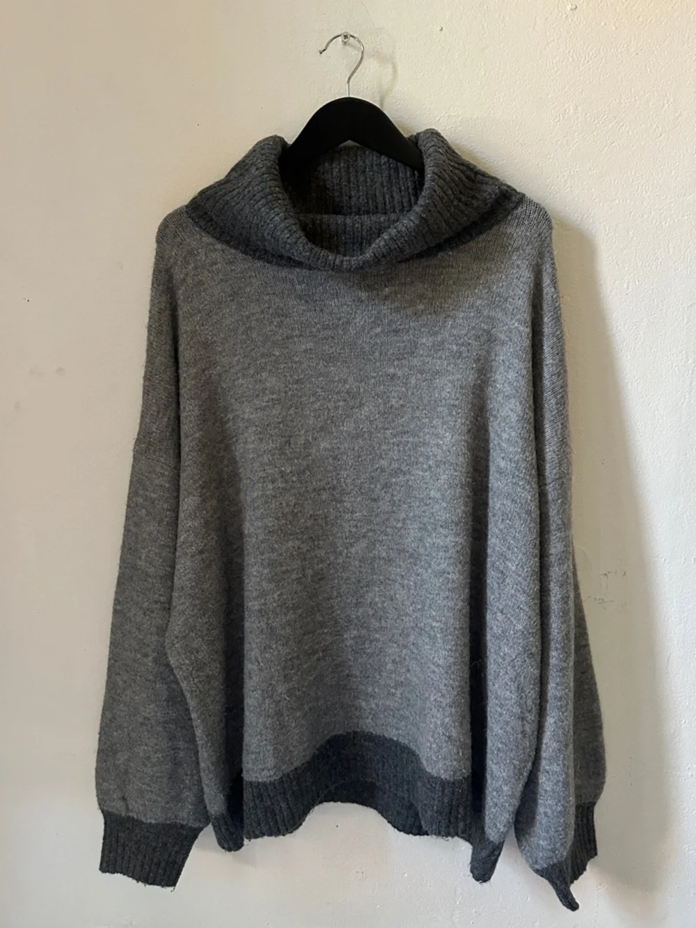Prabal Gurung Lane Bryant Sweater 26 28 Gray Cowl Neck Oversized Womens